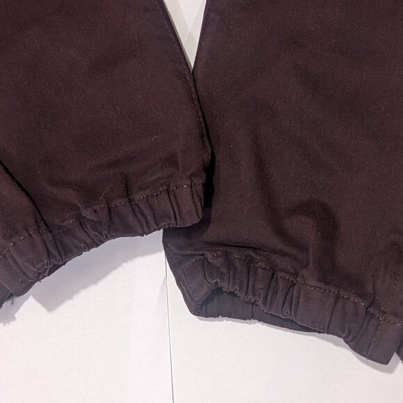 PAIGE Mayslie Cropped Jogger Pant in Vintage Black Cherry Burgundy - Picture 13 of 13